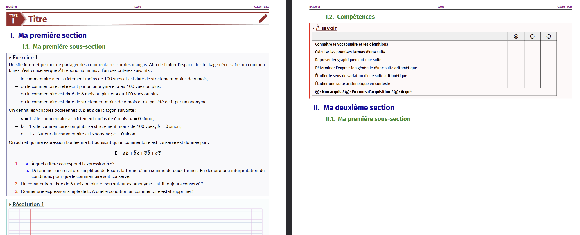 Styles personnels LaTeX